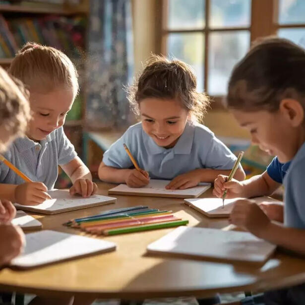 Children exploring school readiness through creative learning at The Bloom Room nursery in the UAE